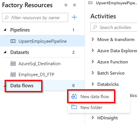 Azure Data Factory – Implement UpSert using Dataflow Alter Row Transformation